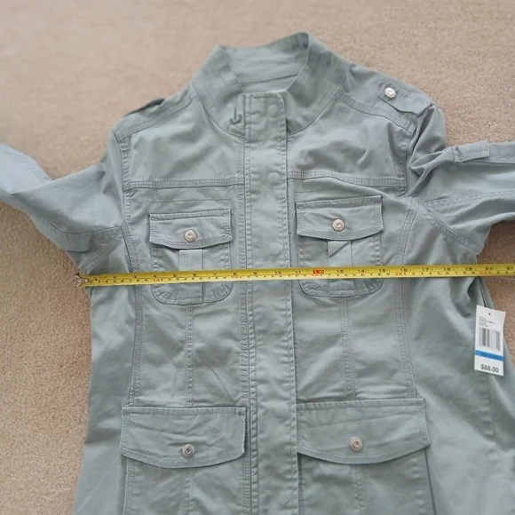 Women's Kensie Lightweight Zip-Up Utility XL Desert Sage.  NWT - Picture 8 of 8